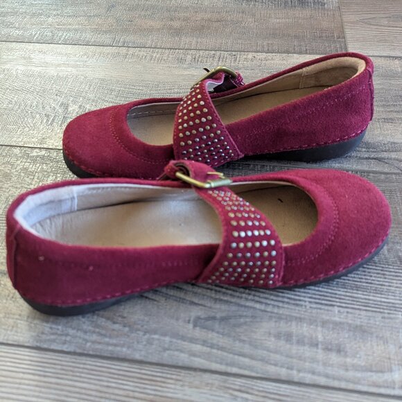 Vionic Women's Cloud Goleta Mary Jane Comfort Supportive Flats Dark Red 6.5 - Picture 4 of 8
